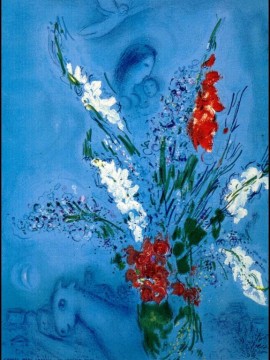 Marc Chagall Painting - The Gladiolas contemporary Marc Chagall